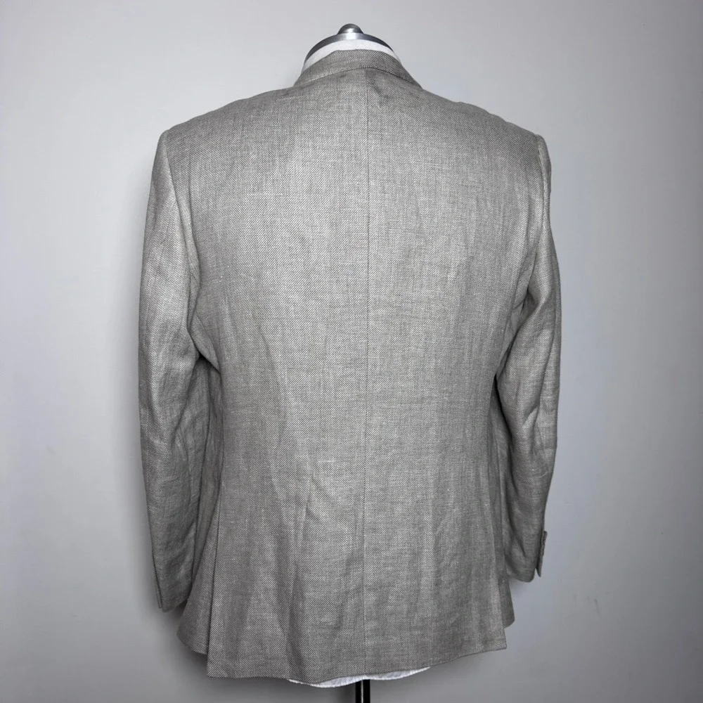 Joseph Abboud Heritage Blazer Mens 48L Gray Linen Wool‎ Blend (damaged)